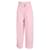 Ganni Paperbag-Waist Ripstop Trousers in Pink Cotton  ref.613180