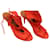 Aquazzura Sexy Thing 105 Sandálias em camurça vermelha Vermelho Suécia  ref.613257