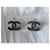 Chanel Boucles d'oreilles CC Noir  ref.613721