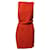 Vince Ärmelloses Etuikleid mit Kordelzug in der Taille aus roter Viskose Zellulosefaser  ref.613921