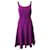 Oscar De La Renta Purple Sleeveless Fit and Flare Dress Wool  ref.613947