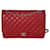 Borsa con patta maxi classica foderata in caviale trapuntato rosso Chanel Pelle  ref.613961