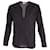 Yves Saint Laurent Hemd mit V-Ausschnitt aus schwarzer Baumwolle  ref.613973