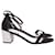 Stuart Weitzman Glitter Block Heel Sandals in Black Suede  ref.613976