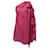 Temperley London One Shoulder Ruffle Dress in Fuchsia Pink  Satin  ref.614001