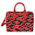 Louis Vuitton X Urs Fischer Limited Black & Red Tufted Monogram Canvas Speedy 25   ref.614050