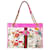 Gucci Multicolor Flora Canvas & Hot Pink Leder Rajah Tote  ref.614301