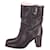 Burberry Block Heel Shearling-Trimmed Boots in Black Leather  ref.614330