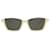 Óculos de sol Saint Laurent Square com armação de acetato Branco Cru Fibra de celulose  ref.614417