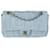Chanel Light Blue Denim & Black Medium Perfume Bottle Embroidery Flap Bag   ref.614468