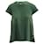 Sacai Panel Lace T-shirt évasé plissé en coton vert  ref.614548
