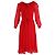 Alexa Chung Ada Vestido Georgette Midi com babados em poliéster vermelho