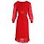 Alexa Chung Ada Vestido Georgette Midi com babados em poliéster vermelho - vista 3