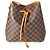 Néonoé Louis Vuitton Safran in pelle gialla e Damier Ebene Neonoe mm Marrone
