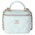 Chanel Light Blue Quilted Lambskin Mini Vanity  Leather  ref.614627