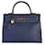 Hermès Hermes Verso Bleu Encre & Bleu Saphir Clemence Retourne Kelly 35 PHW Blue  ref.614656