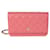 Chanel Pink Quilted Caviar Wallet On Chain  Leather  ref.614666