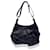 Yves Saint Laurent Black Ruffled Leather Hobo Tote Shoulder Bag  ref.615173