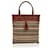 Céline Multicolor Striped Canvas and Leather Tote Bag Handbag Multiple colors Cloth  ref.615176