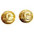Chanel Brincos com logotipo CC Dourado Metal  ref.615385