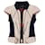 Louis Vuitton / LOUIS VUITTON jaqueta manga curta padrão listrado material diferente zíper 34 marfim vermelho marinho Algodão Lã  ref.615569