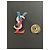 Broche Yves Saint Laurent tricolore résine bleu blanc rouge Multicolore - vue 4