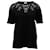 Sandro Paris Verziertes T-Shirt aus schwarzer Baumwolle  ref.615736