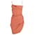 Jacquemus Robe Mini La Robe Saudade en Viscose Orange Rouille Fibre de cellulose  ref.615755