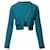 Roland Mouret Rolan Mouret Asymmetrical Cropped Jacket in Blue Laine Wool  ref.615805