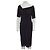 Tadashi Shoji Dunkellila Faltenkleid mit asymmetrischem Ausschnitt - Ansicht 2