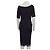 Tadashi Shoji Dunkellila Faltenkleid mit asymmetrischem Ausschnitt - Ansicht 3