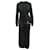 Vestido Midi de malha contrastante Yohji Yamamoto Y em lã cinza carvão  ref.615834