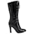 Valentino Garavani Mid-Calf Boots in Black Patent Leather  ref.615937