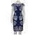 Tadashi Shoji Vestido Azul con Encaje Blanco - vista 2