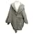 LOUIS VUITTON Louis Vuitton] Poncho knit cashmere coat Grey Wool  ref.615970