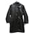 [LOUIS VUITTON/Louis Vuitton] mezzo cappotto da donna in cotone/poliuretano nero  ref.615986