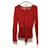 ALEXANDER McQUEEN Long-sleeve sweater V-neck Red Wool  ref.616112