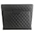 Chanel Fotorahmen aus schwarzem, gestepptem Leder  ref.616118