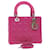 Christian Dior Lady Dior Canage Hand Bag Lamb Skin Pink Auth 30532a Leather  ref.616173