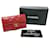 Chanel portafogli Rosso Agnello Pelle  ref.616311