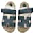 Hermès sandali Blu chiaro Scamosciato  ref.617015