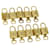 Louis Vuitton padlock 10Set Gold Tone LV Auth 30655 Metal  ref.617096