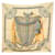 Hermès HERMES BRANDEBOURGS SCIARPA QUADRATA CATY LATHAM 90 SCIARPA BEIGE IN SETA  ref.617190