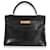 Hermès Hermes Vintage Black Box Bezerro Retourne Kelly 32 GHW Preto  ref.617483