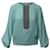 Diane Von Furstenberg Embellished Long Sleeve Top in Blue Triacetate Synthetic  ref.617497
