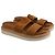 Sandales Vince Jenita Slide en Cuir Camel Jaune - vue 3