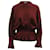 Stella Mc Cartney Stella McCartney Strick-Sweatshirt mit gesmoktem Detail aus bordeauxroter Baumwolle  ref.617551