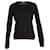 Miu Miu Long Sleeve Crew Neck Sweater in Black Cashmere Wool  ref.617553