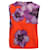 Giambattista Valli Ärmelloses Top mit Blumenmuster aus orangefarbener Baumwolle  ref.617568