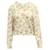 Autre Marque Love Shack Fancy Kirby Floral Print Distressed Hoodie in Cream Cotton  White  ref.617587